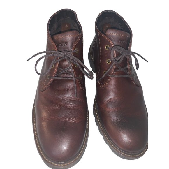 Rockport Men\'s Soft Leather Chukka Boots Saddle Brown Size 10 CH2749 Lace Up main image 4